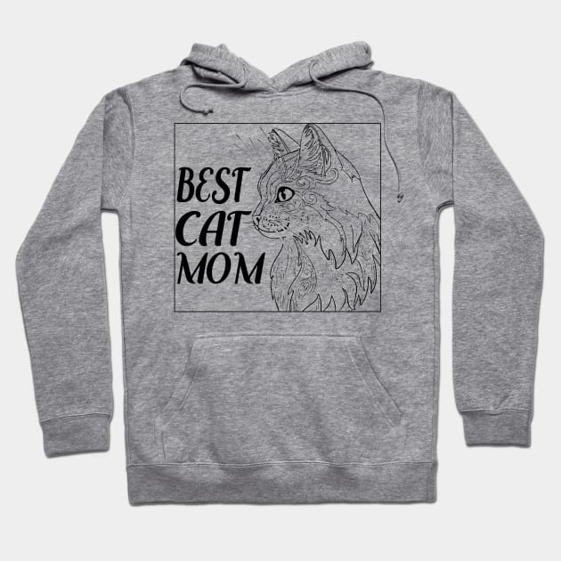 Best cat mom tee design birthday gift graphic Hoodie by TeeSeller07